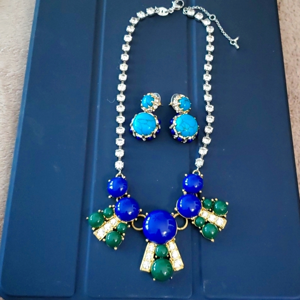 Fossil statement necklace unbranded earrings new
